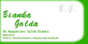 bianka golda business card